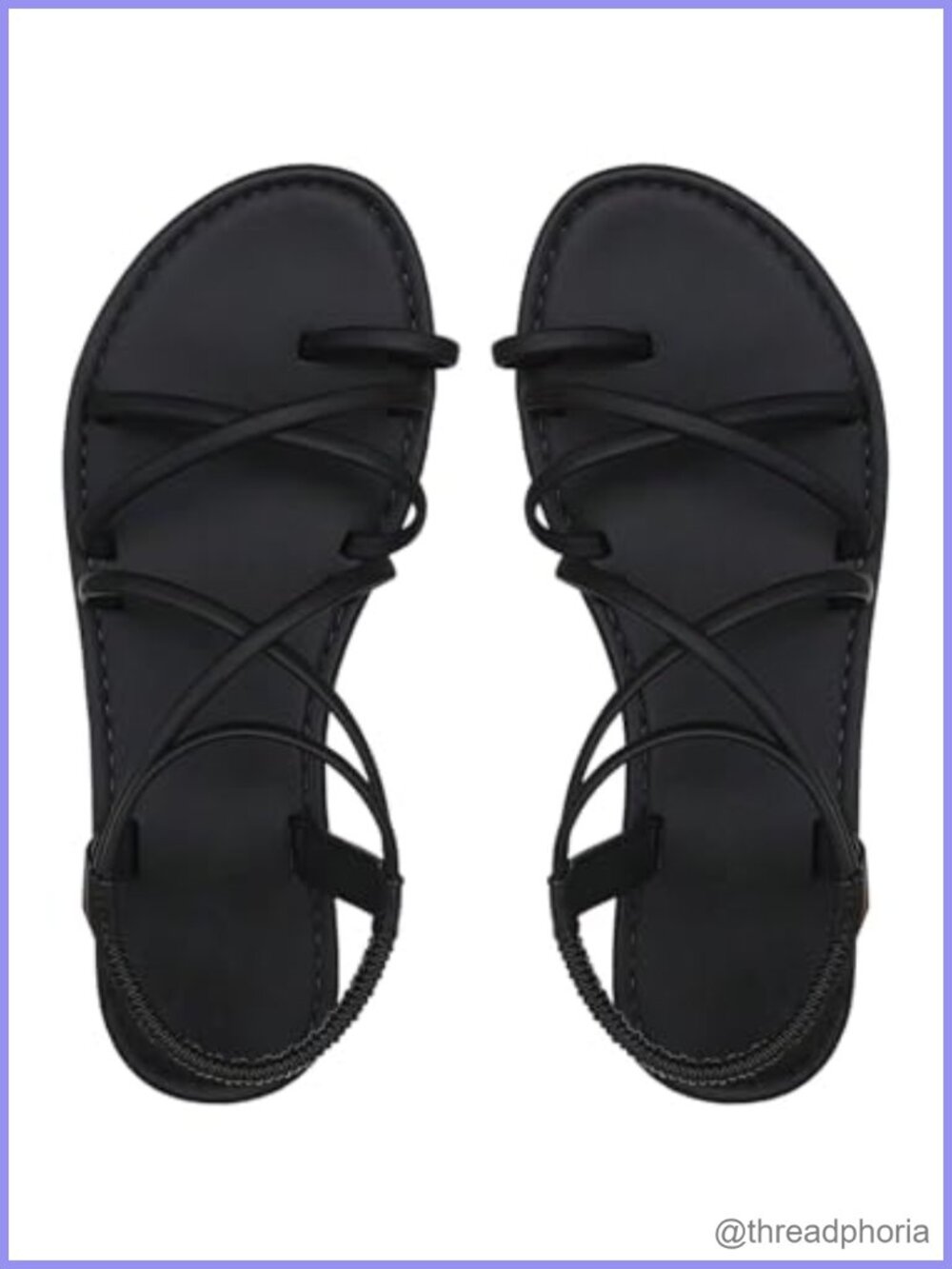 Women's Strappy Thong Sandals Open Toe Slingback Summer Flats